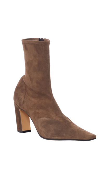Nevada Stretch High Boot in Brown Suede