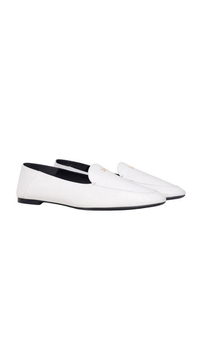 Aura Loafer in White Goatskin