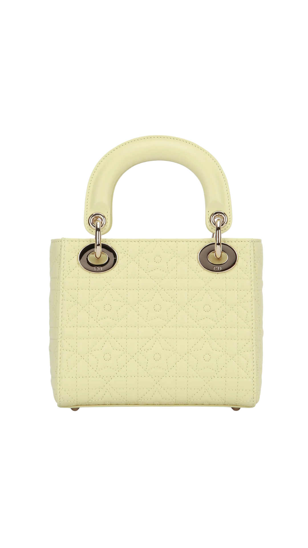 Lady Dior Bag  in Yellow Lambskin