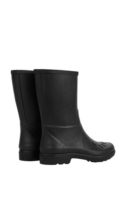 Garden Rain Boots - Natural Rubber in Black