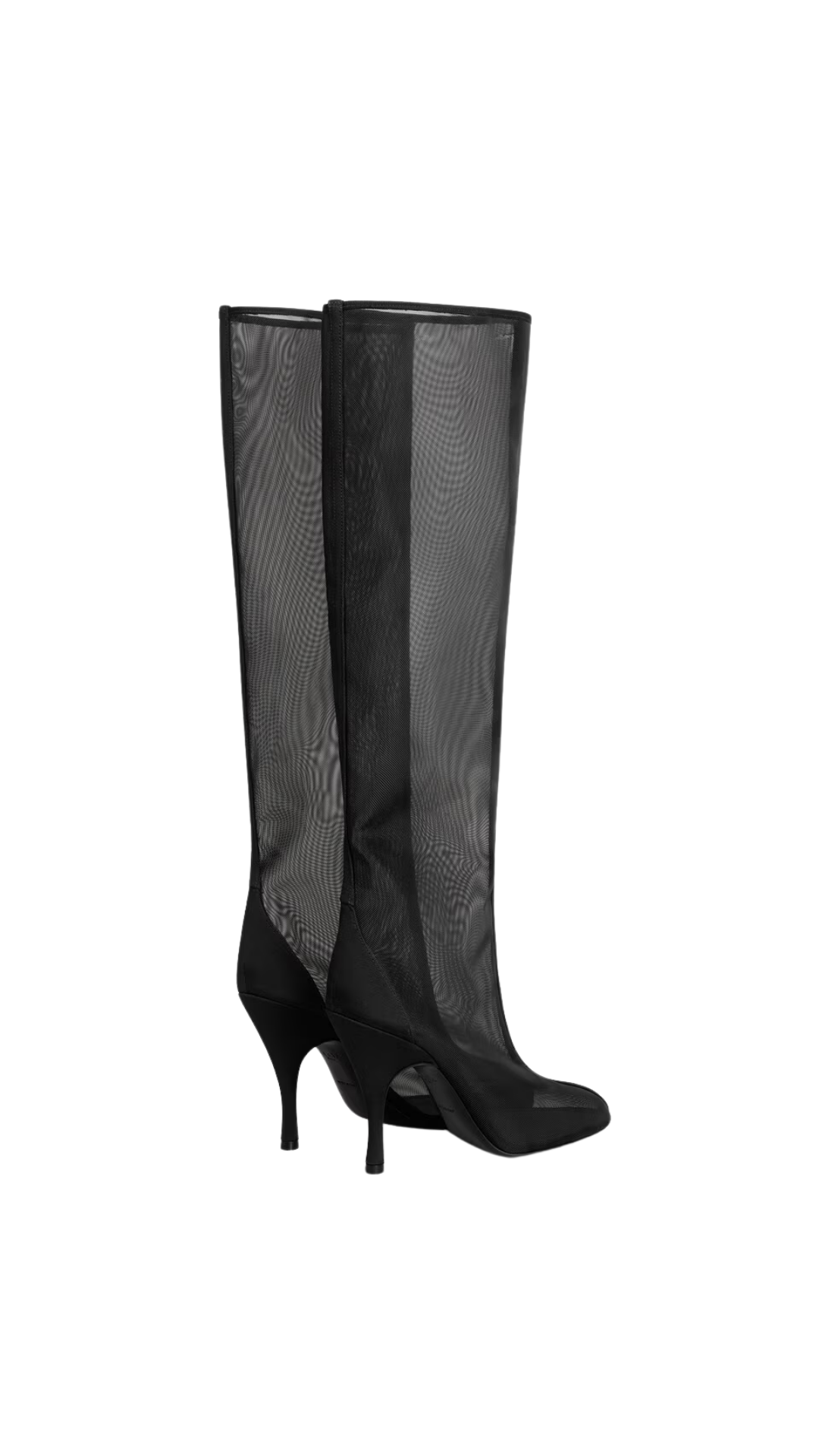 Knee Boots in Black Mesh