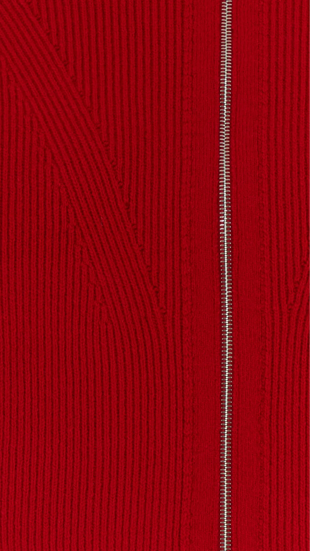 Wool Blend Cardigan in Red