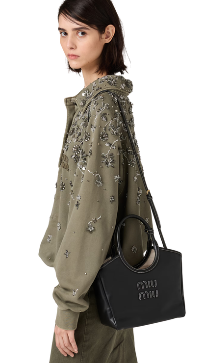 Ivy Leather Bag in Black