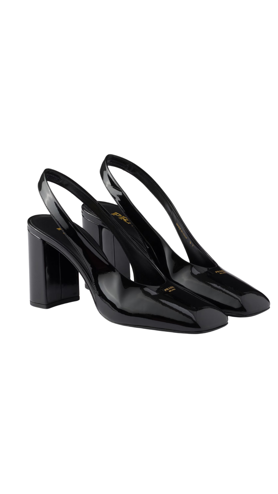 Patent Leather Slingback Pumps in Black