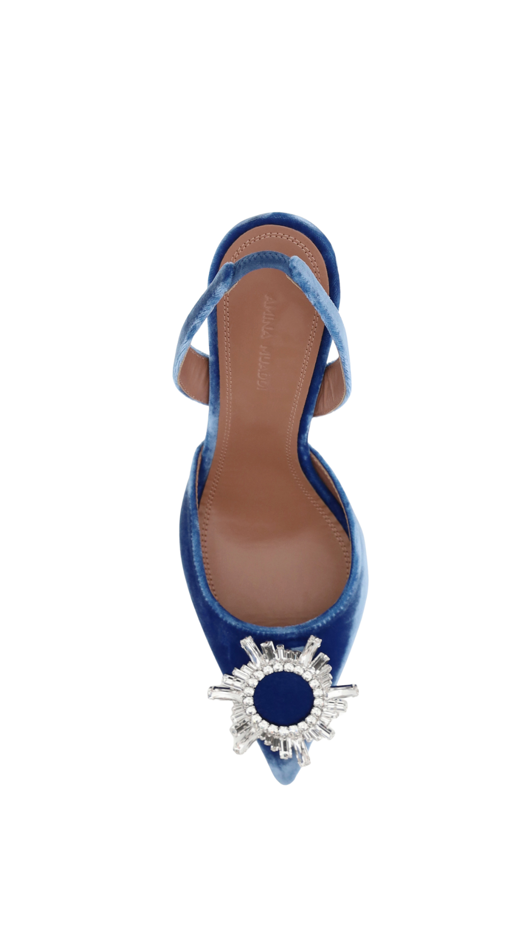Begum Velvet Slingback Sandals in Blue