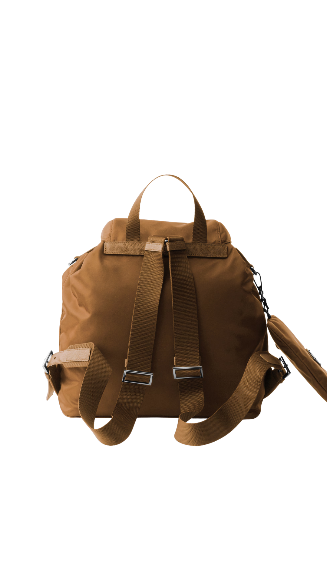 Medium Re-Nylon Backpack in Brandy