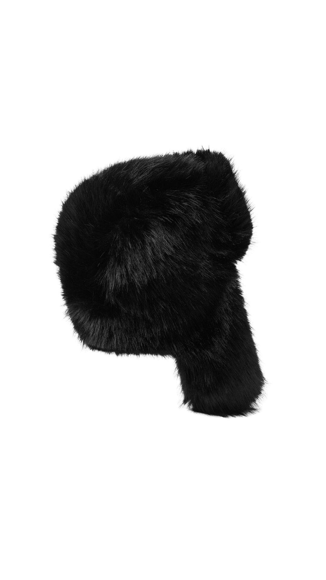 Vegan Plush Hat in Black
