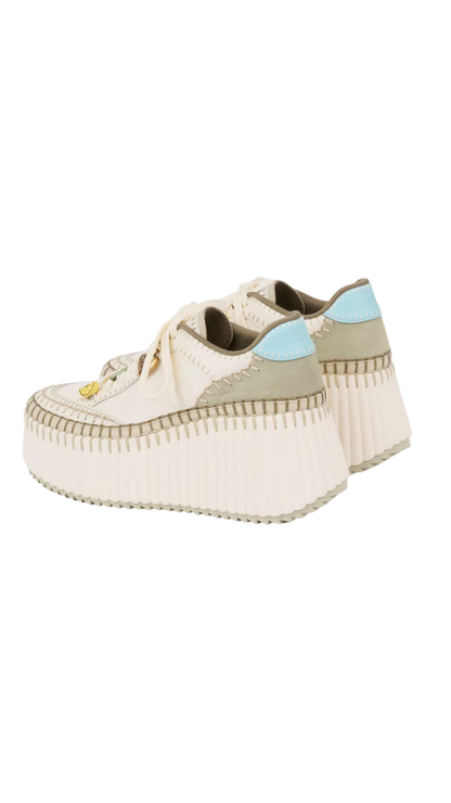 Nama Wedge Sneaker in Aqua Green