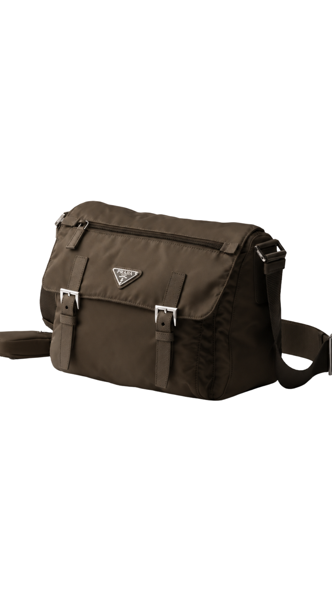 Re-Nylon Shoulder Bag in Forest