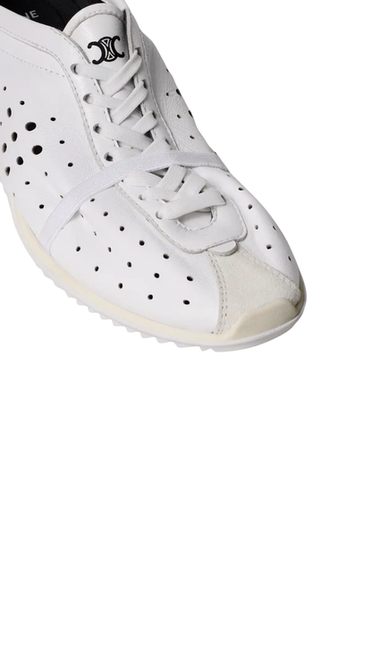 Soft Sneaker in Optic White Stretch lambskin, Suede Calfskin and Lambskin