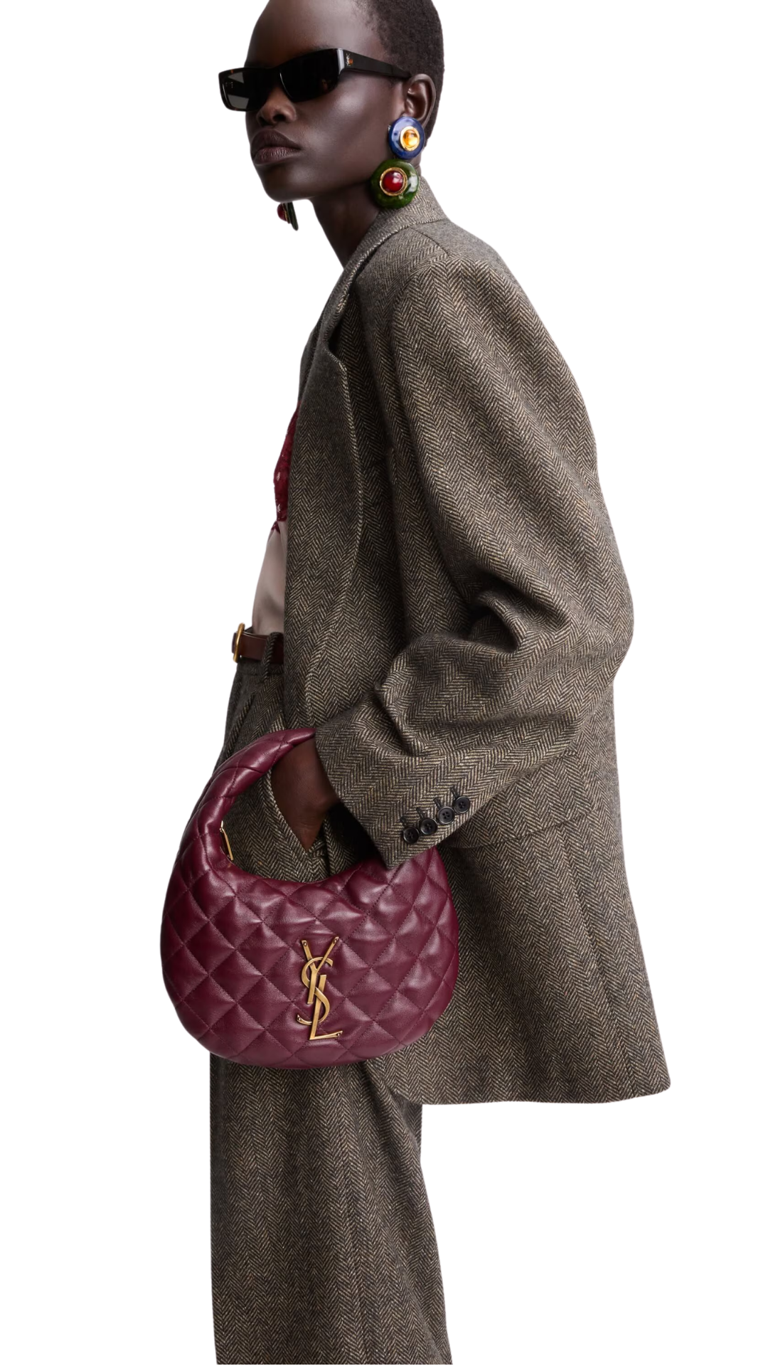 Icarino in Rouge Carbenet Quilted Nappa