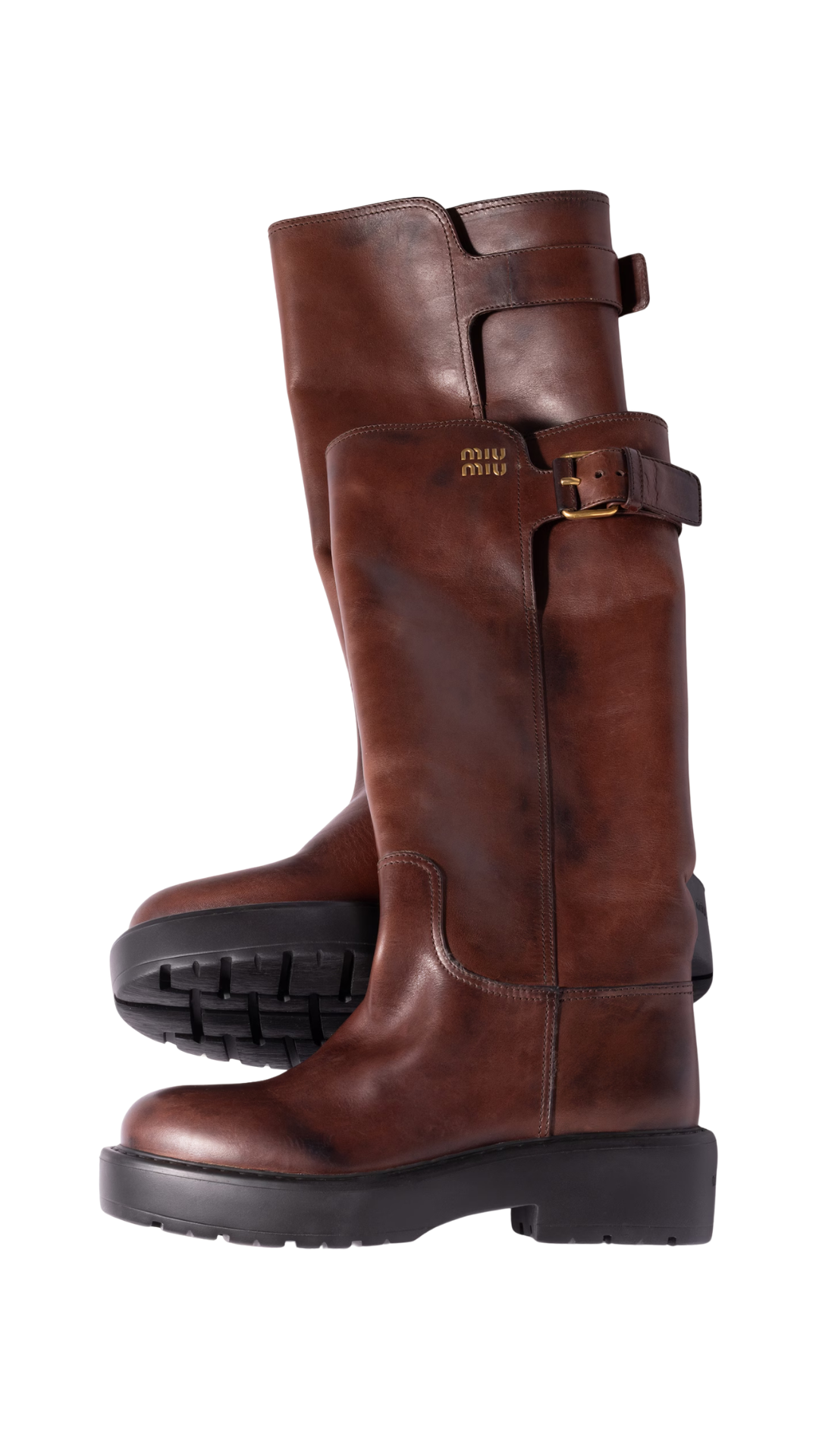 Leather boots in Coffee