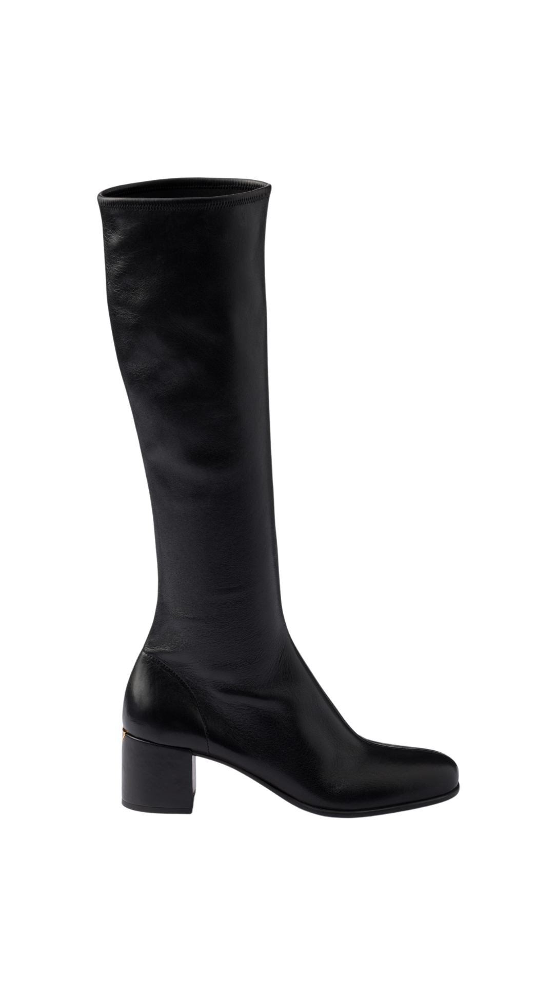 Botas altas de napa elástica en color negro