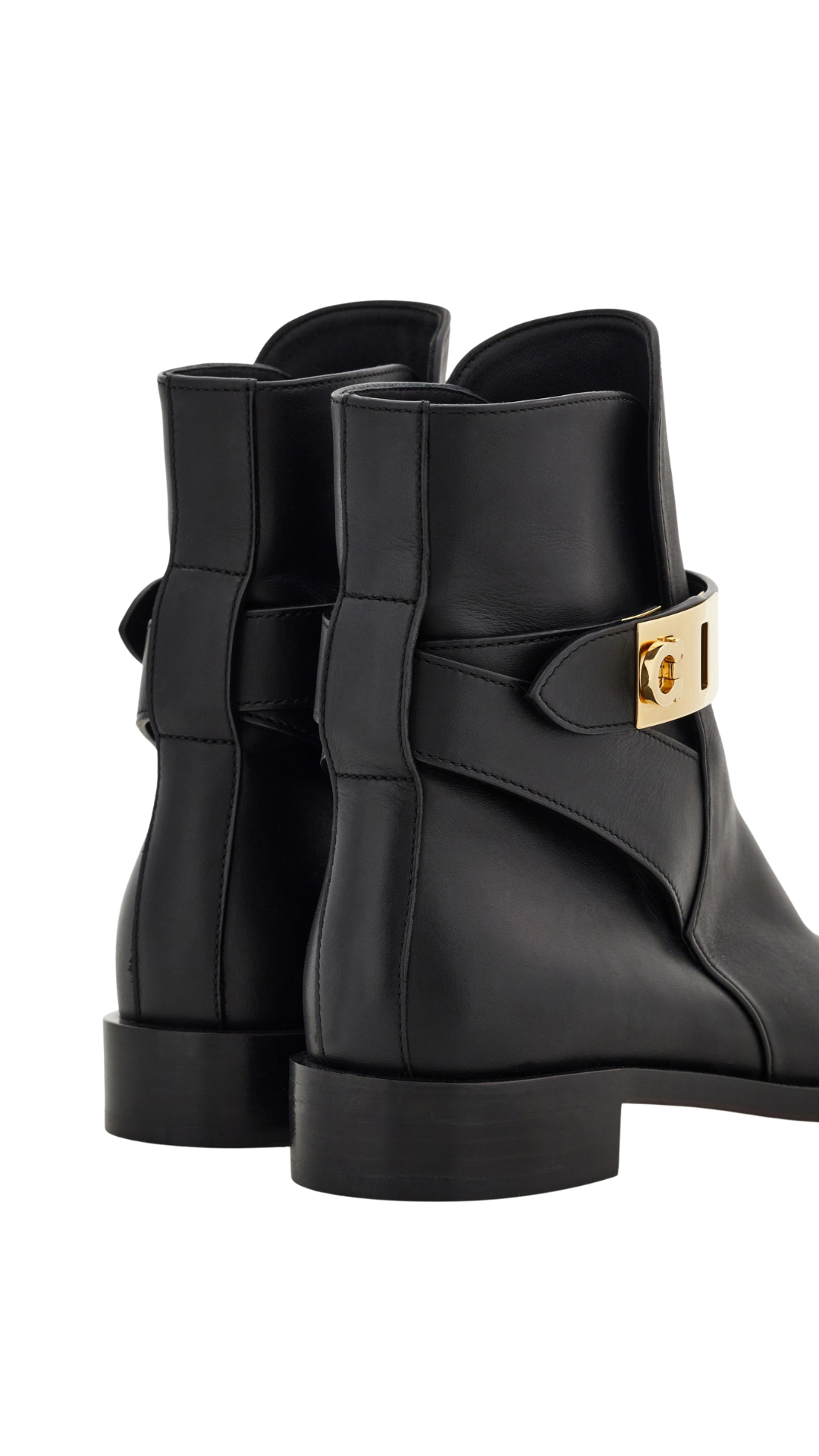 Hug Buckle Ankle Boot in Black