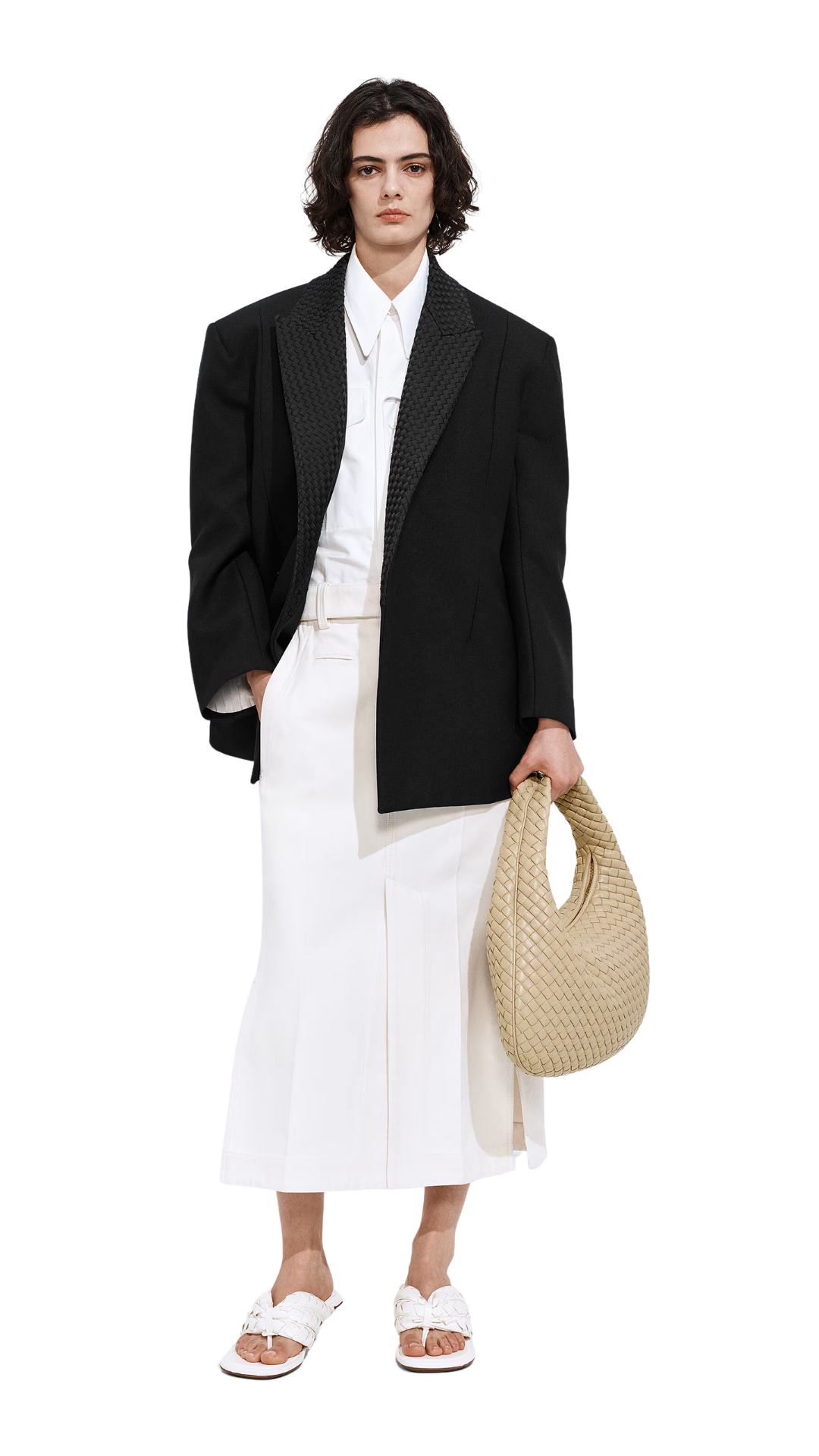 Veneta Shoulder Bag in Ecru