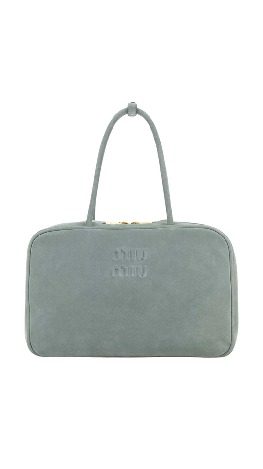 Suede Beau Bag in Powder Blue