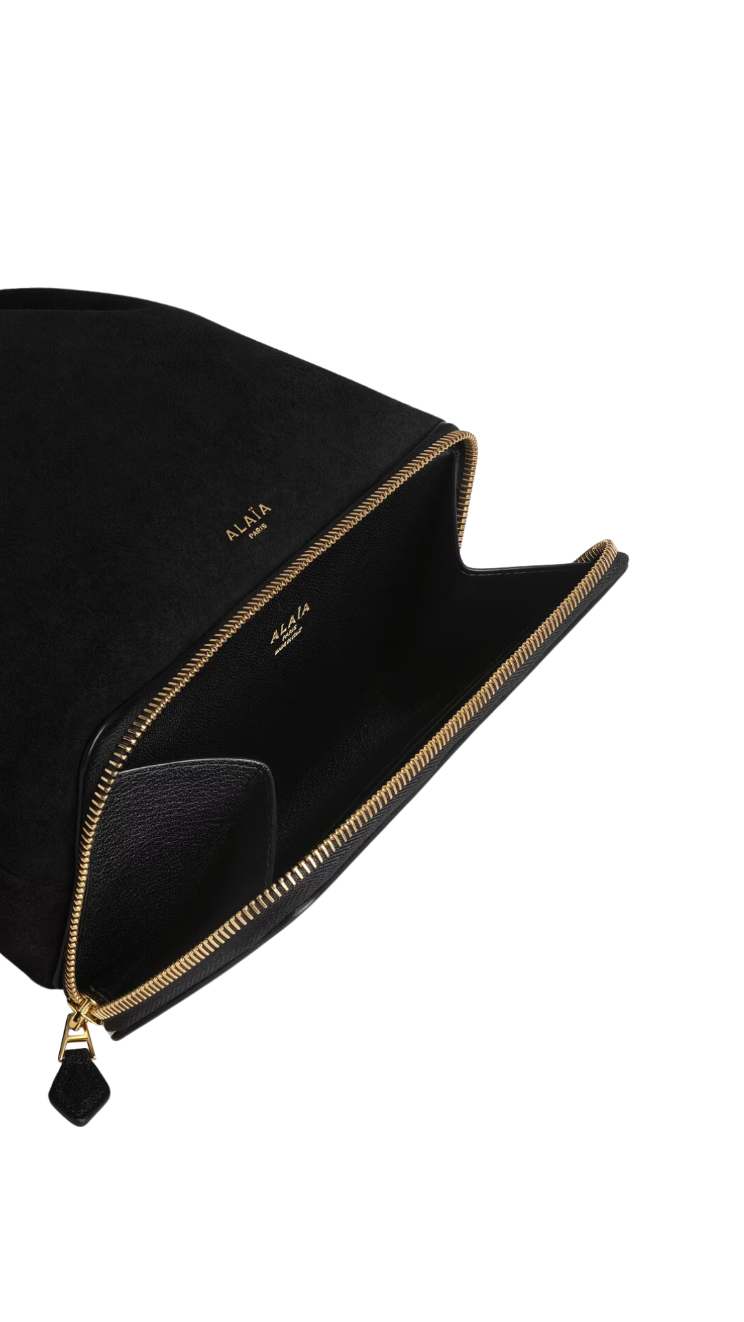 Le Pochon Bag in Black Suede
