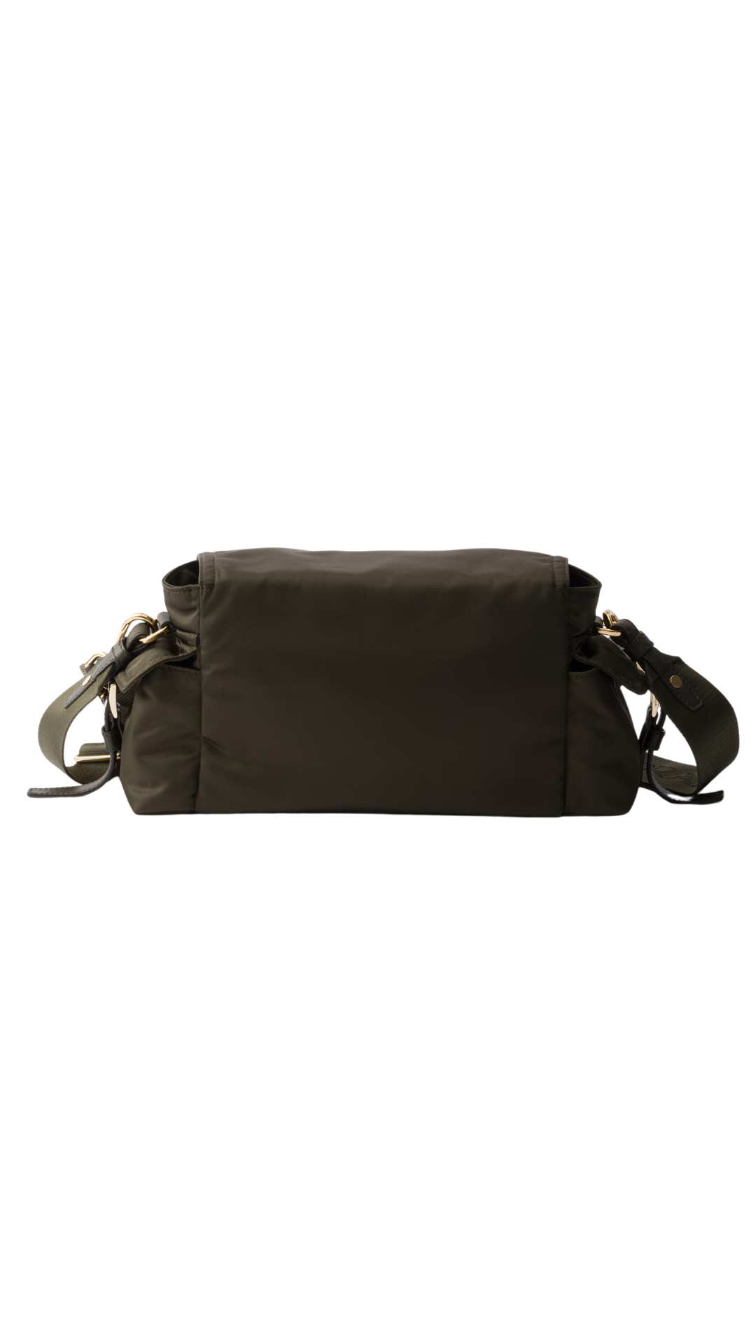 Explore Medium Re-Nylon Shoulder Bag with Flap in Forest
