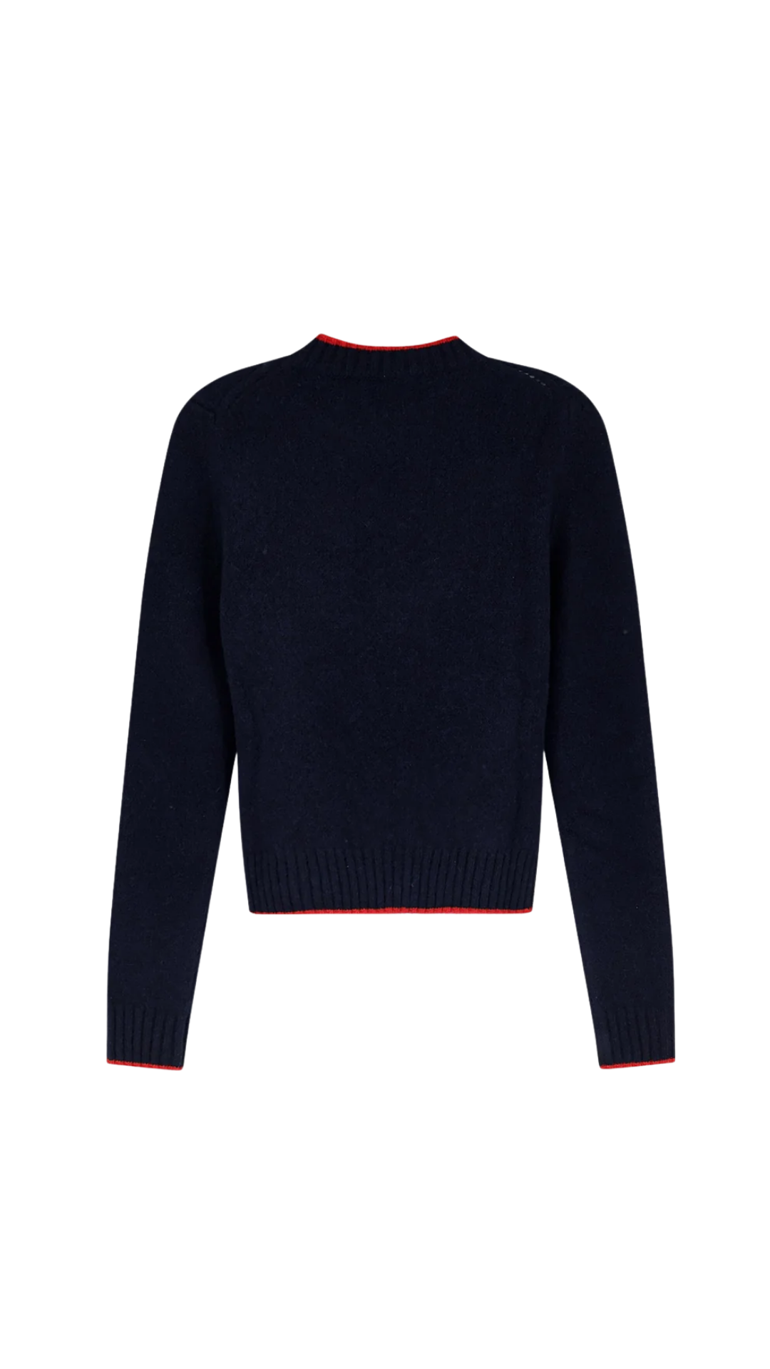 Wool Sweater in Navy/Red