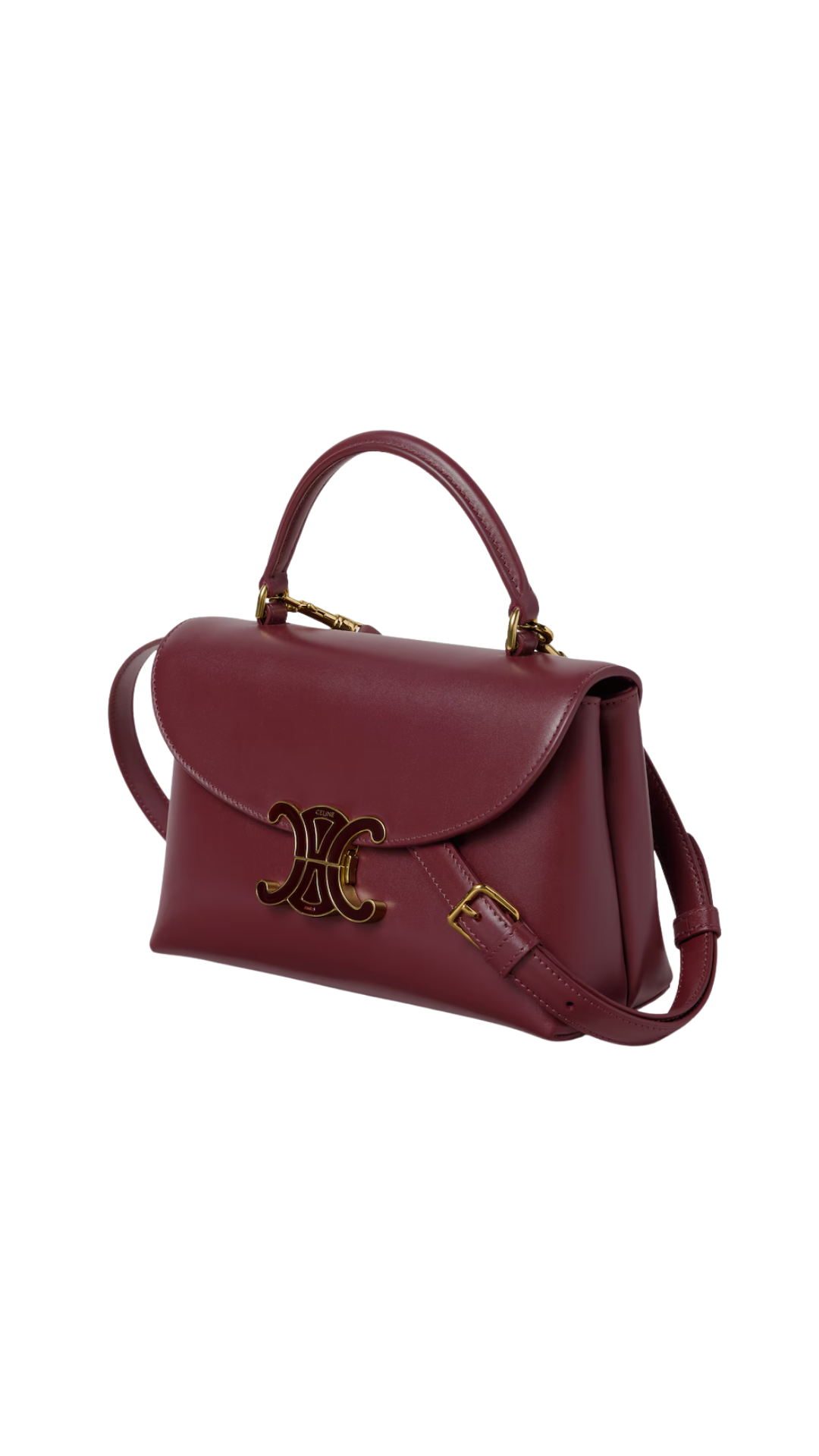 Teen Nino Bag in Syrah Smooth Satinated Calfskin with Enamel Closure