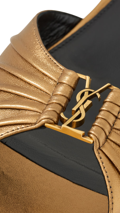 Babylone Mules in Metallic Leather