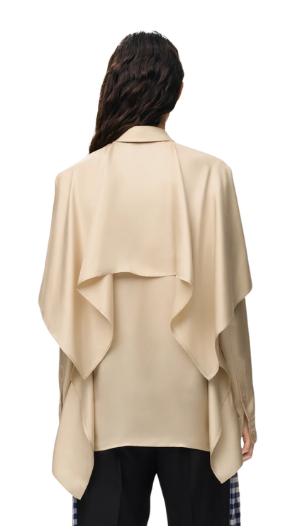 Cape shirt in silk
