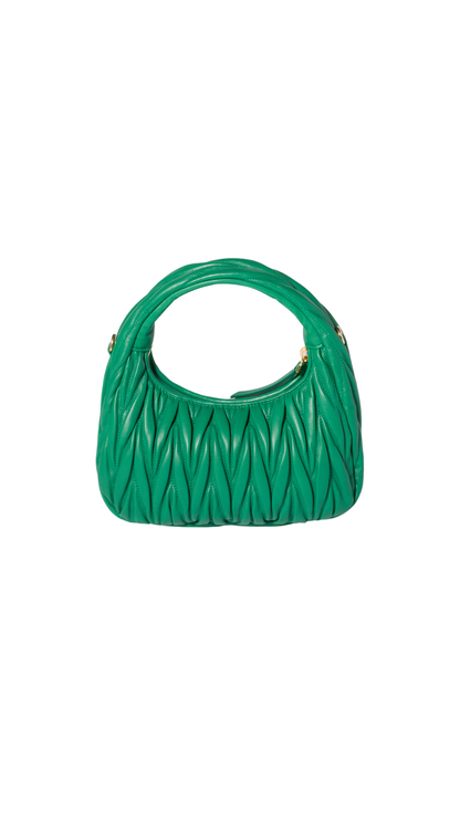 Wander Matelassé Nappa Leather Hobo Bag in Mango