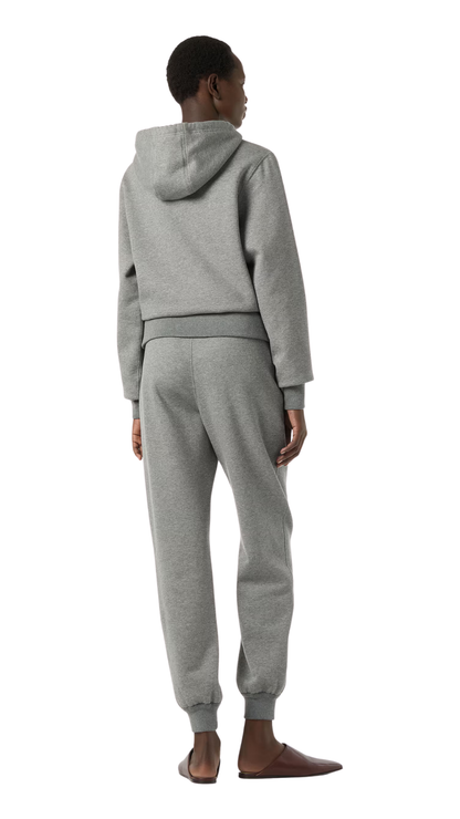 Banyan Hoodie in Flannel Melange Cotton, Cashmere