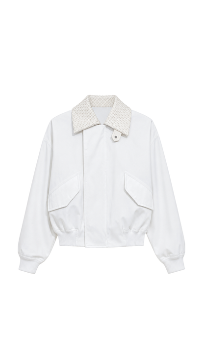 Cotton Blouson in White