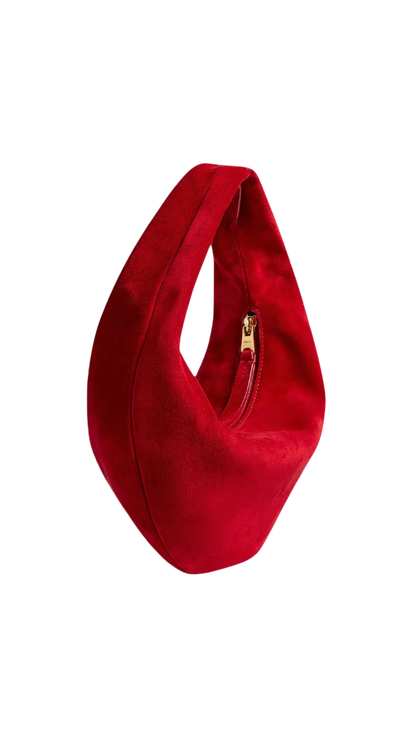 Mini Olivia Hobo in Red Suede