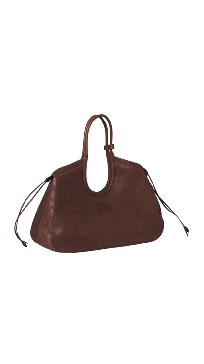 Ivy Nappa Leather Shopping Bag in Briarwood