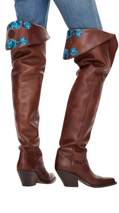 Azelan Thigh High Boot in Sooty Brown