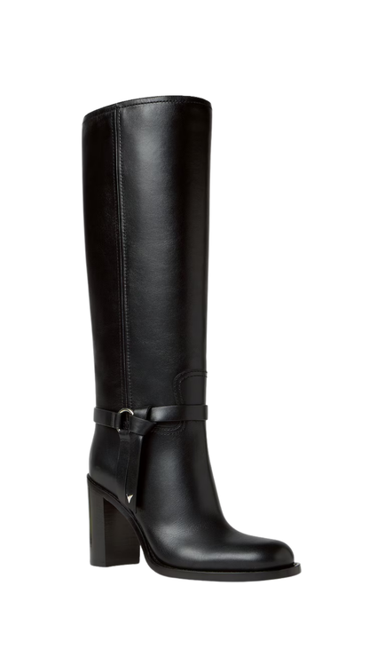 Fendi Dressage in Black Leather Boots
