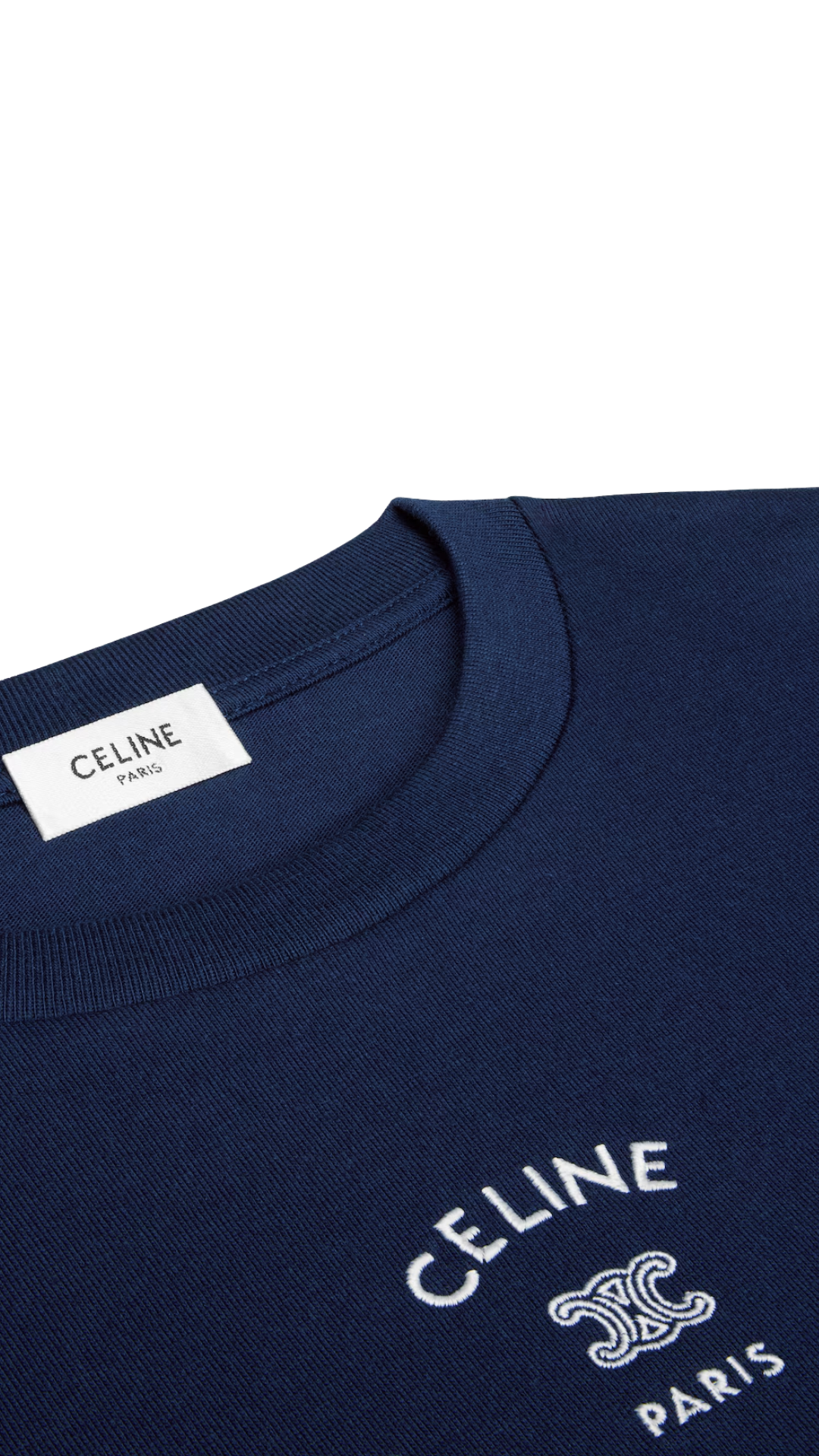 Loose T-Shirt in Navy Ink / White Cotton Jersey