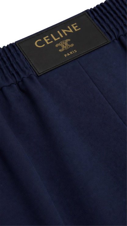 Trousers in Light Wool Cloth in Ink