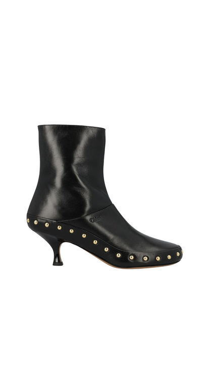 Studded Ankle Boots in Black