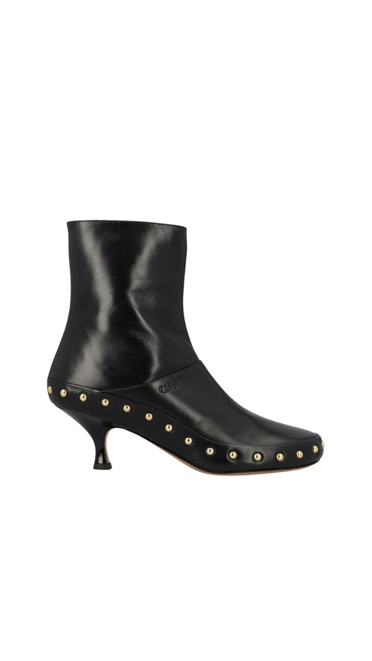 Studded Ankle Boots in Black