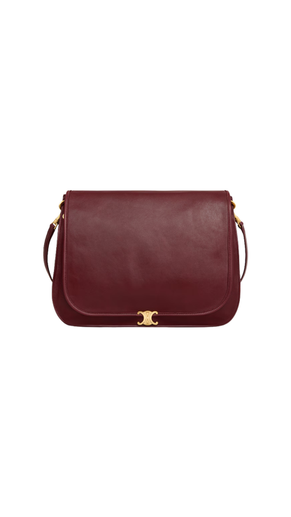Besace Soft Triomphe de Cordero Suave y Brillante Negro
