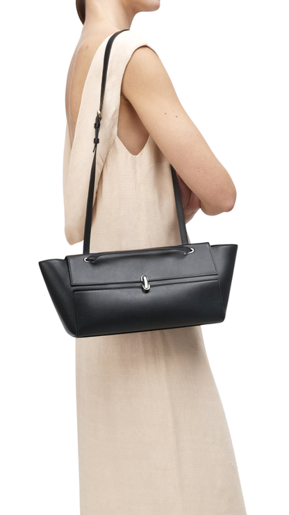 Symmetry Trapeze Shoulder Bag in Black