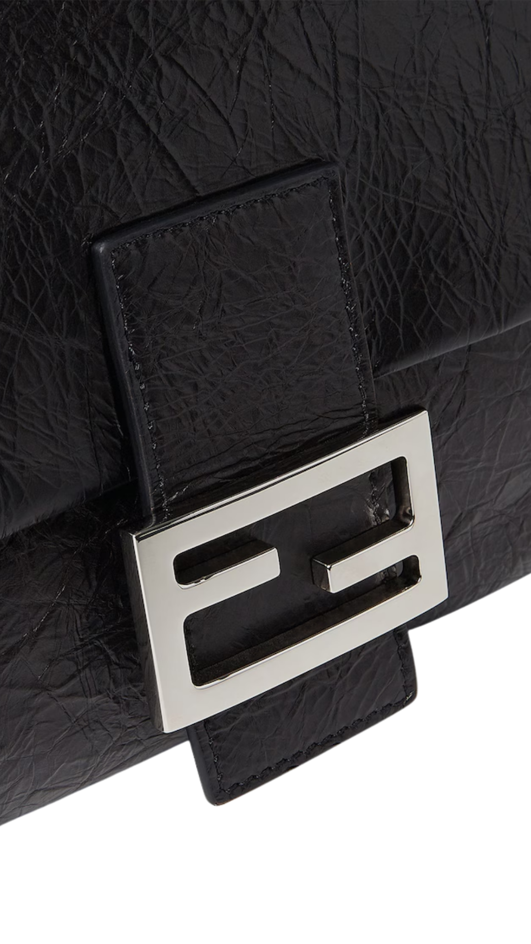 Flap 26325 in Crackled Black Leather Bag