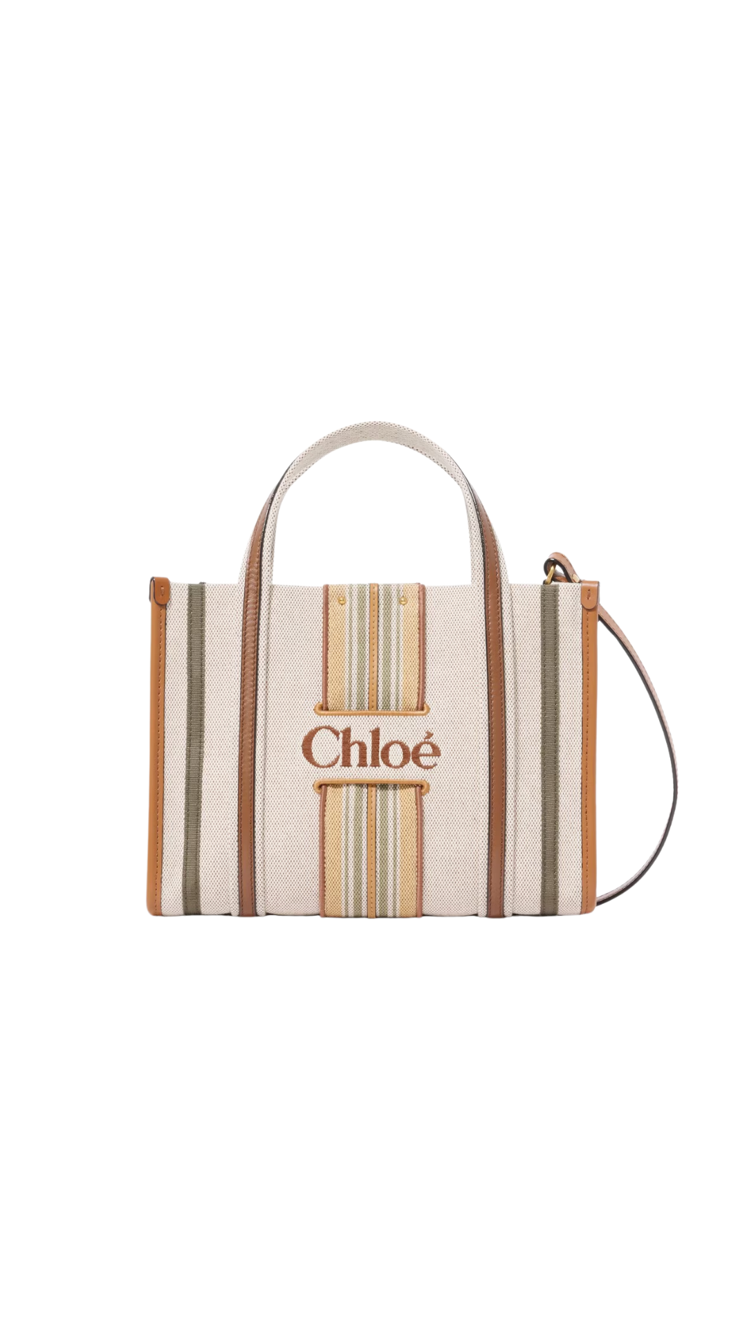 Small Woody Loop Tote Bag in Pure Brown
