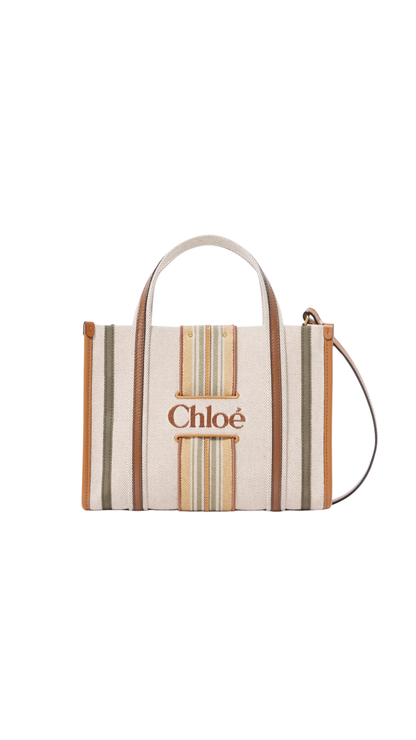 Small Woody Loop Tote Bag in Pure Brown