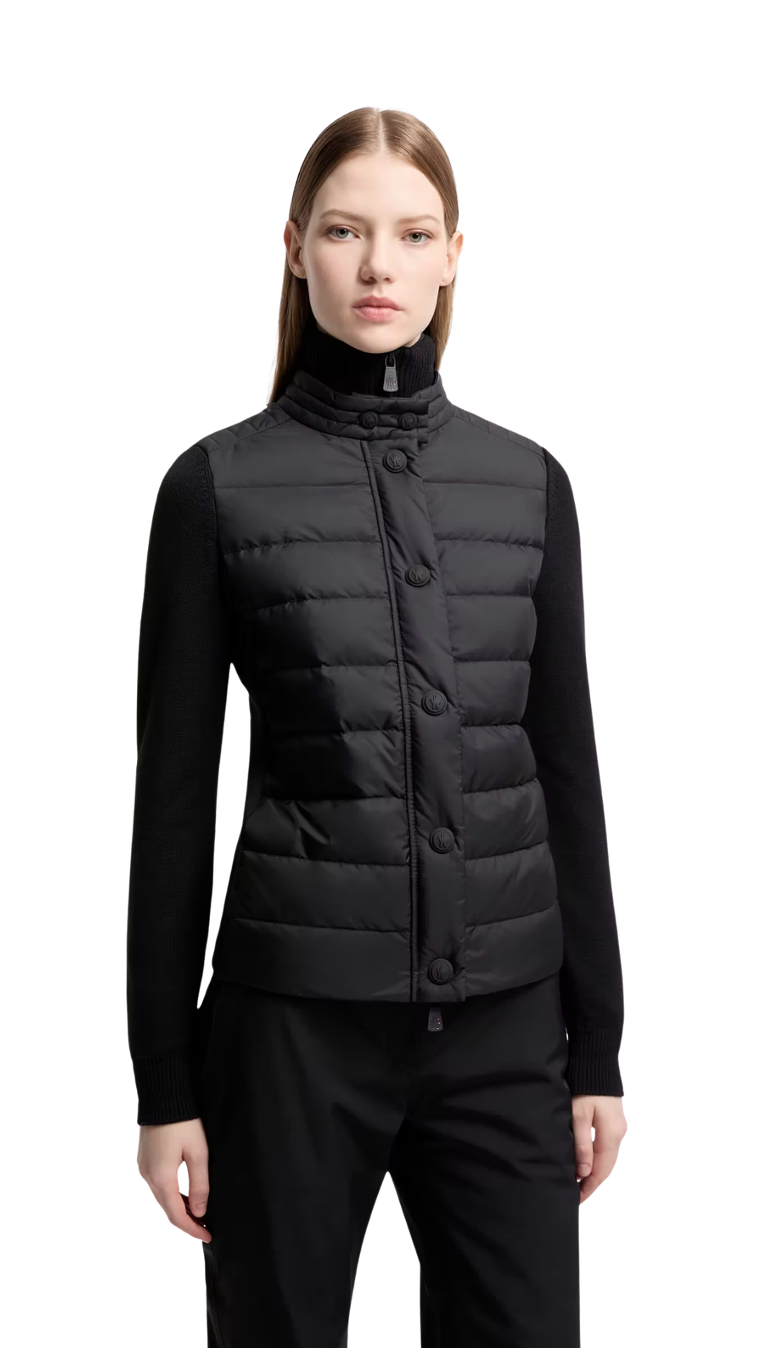 Wool and Nylon Blend Jacket in Black