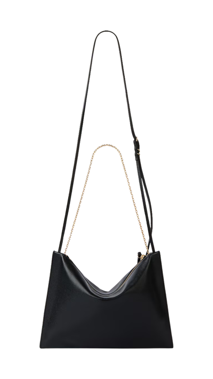 Voyou Pouch in Black Shiny Leather