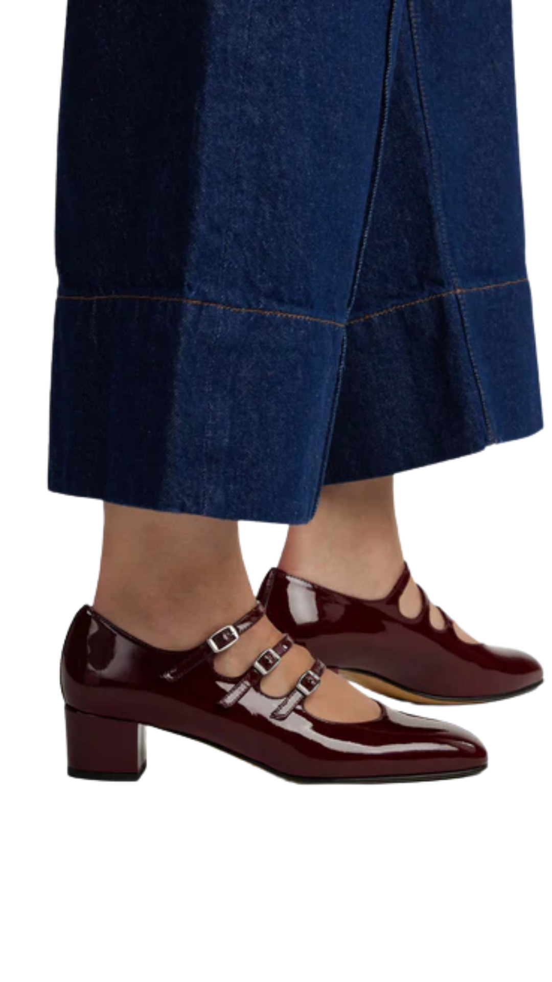 Kina in Burgundy Patent Leather Mary Jane Pumps