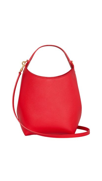 Small Hobo in Ultra Red Supple Smooth Calfskin