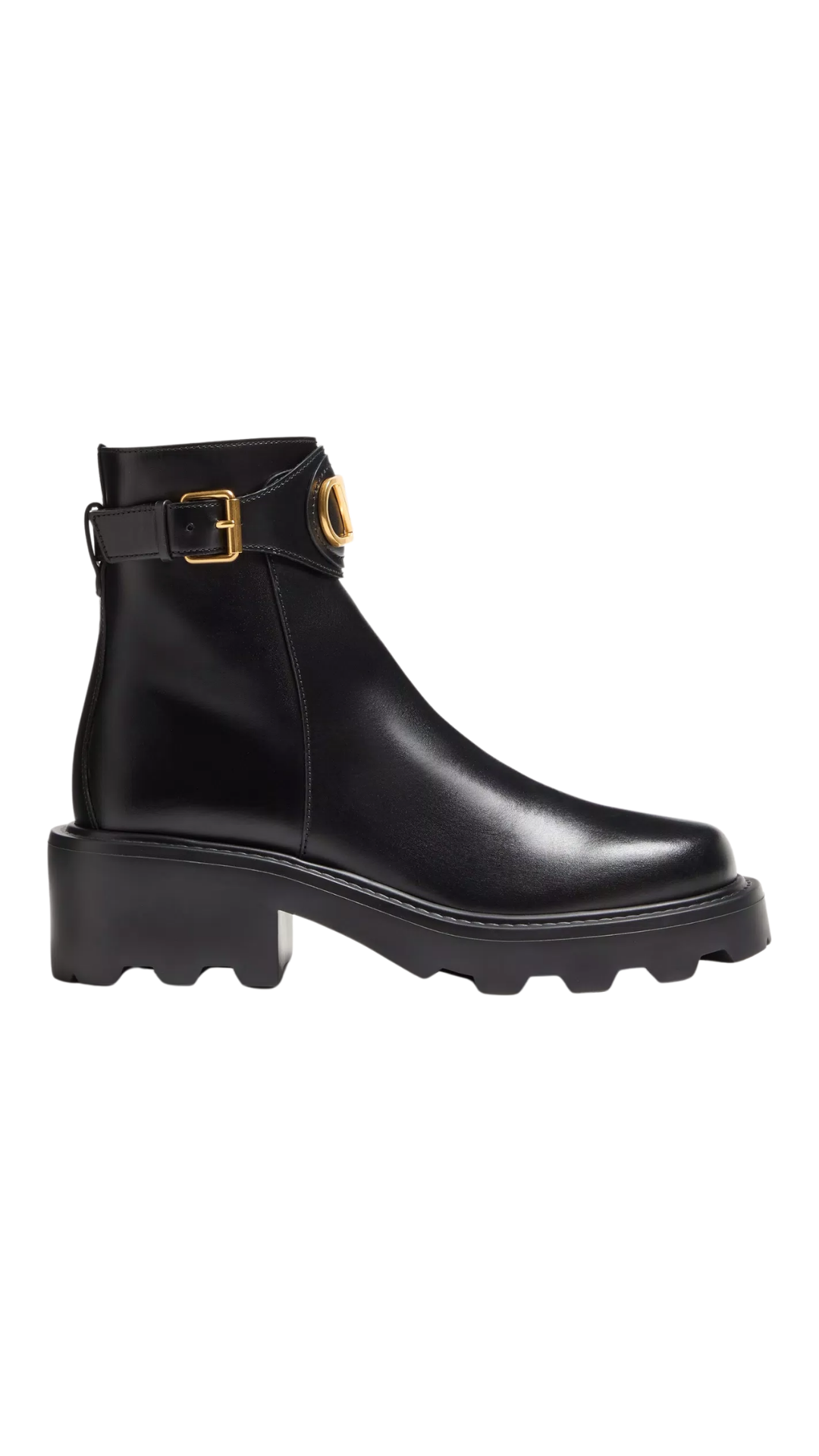VLogo Signature Ankle Boot In Black Calfskin 55Mm