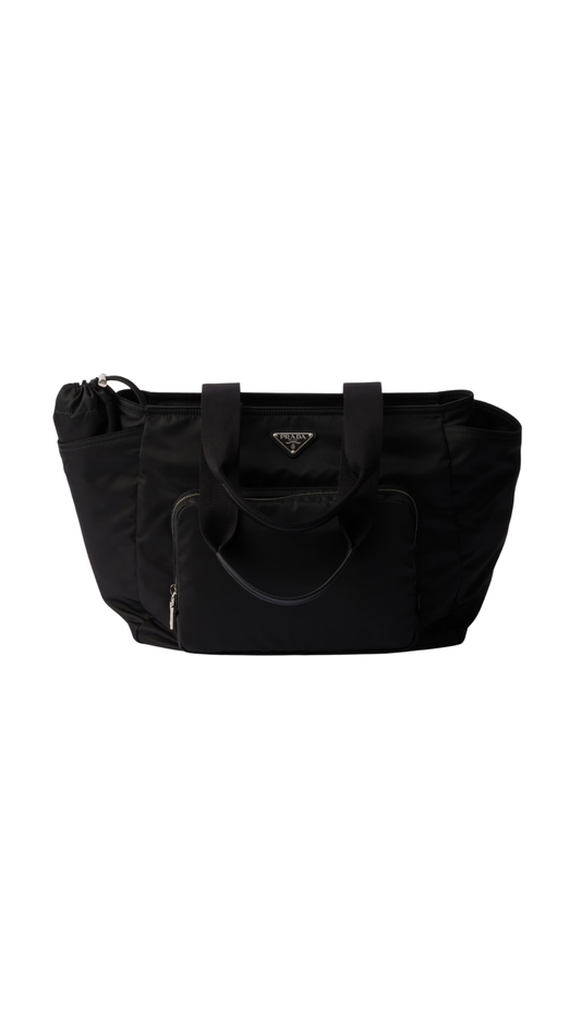 Re-Nylon Baby Bag in Black