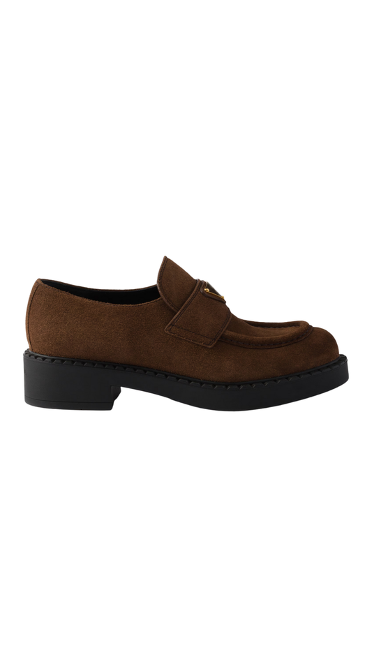 Chocolate Suede Loafers