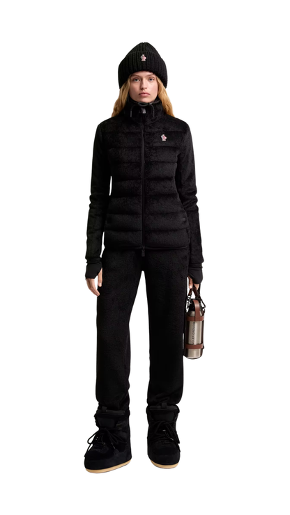 Polartec® Padded Zip-Up Sweatshirt in Black